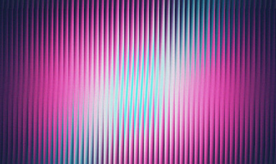 Abstract vertical blinds texture vibrant neon pink cyan gradient background retro digital screen noise