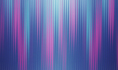 Abstract vibrant purple pink and blue vertical gradient lines with heavy grain noise modern digital art background design