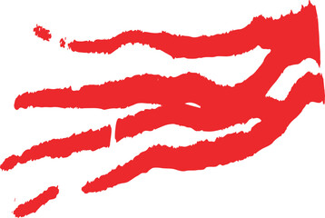 Bold red abstract brush strokes on white, expressive modern pattern.