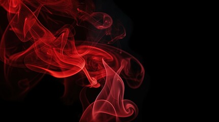 Red smoke on black background