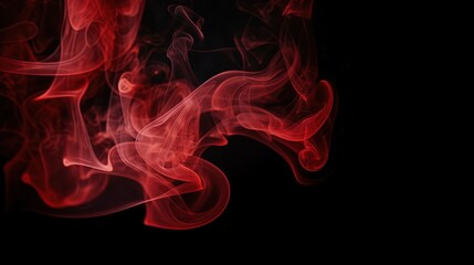 Red smoke on black background