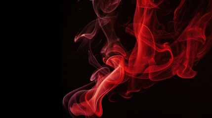 Obraz premium Red smoke on black background