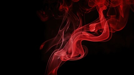 Red smoke on black background