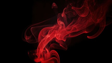 Red smoke on black background