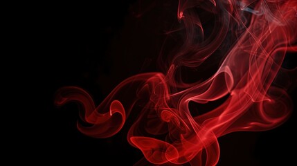 Red smoke on black background
