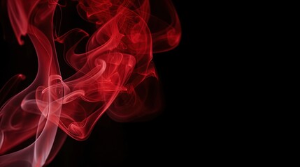 Obraz premium Red smoke on black background