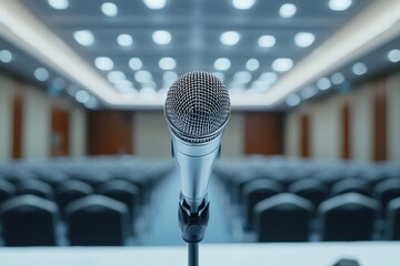 Classic retro studio microphone equipment isolated on a white background for voice recording and broadcast entertainment