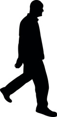 a man walking body silhouette vector