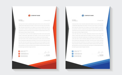 Modern Creative & Clean business style letterhead bundle of your corporate project design. Set to print. modern business letterhead in abstract design. minimal corporate business letterhead template.
