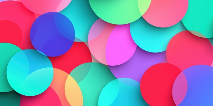 Bright overlapping rounded circles in vivid tone for playful digital pattern design.

