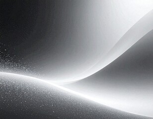 Black and White Abstract Flowing Waves. Generated image