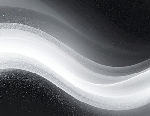 Black and White Abstract Flowing Waves. Generated image