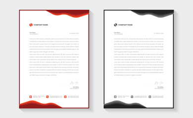 Modern Creative & Clean business style letterhead bundle of your corporate project design. Set to print. modern business letterhead in abstract design. minimal corporate business letterhead template.