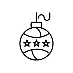 Decorative ornament with stars for new year celebration  