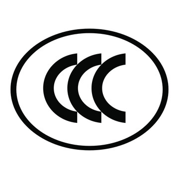 CCC (China Compulsory Certification) mark icon vector