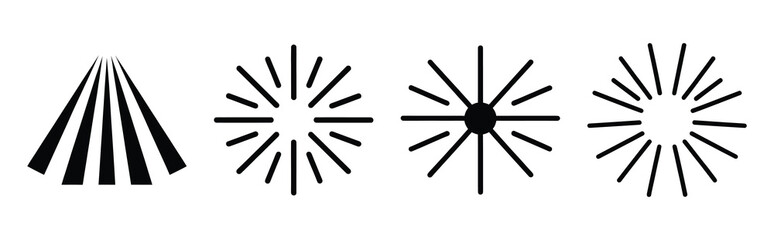 holy rays Easter silhouette art, black color and white background