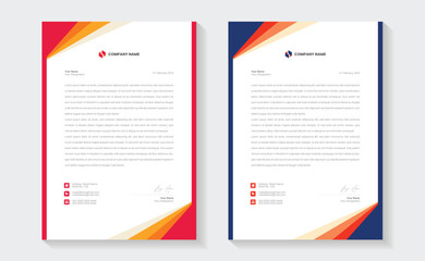 Modern Creative & Clean business style letterhead bundle of your corporate project design. Set to print. modern business letterhead in abstract design. minimal corporate business letterhead template.