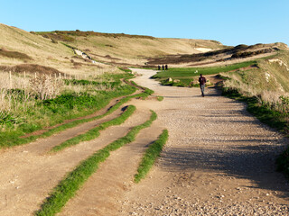 tourist erosion. The path to durdle door in Dorset