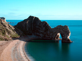 Extremely long exposure of Durdle door, a World heritage site, Dorset.