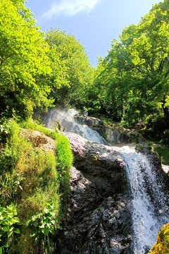  waterfall in the forest in Batumi, Georgia (close to Sarpi)