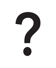 Question Mark Icon, black ikon