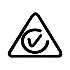 Regulatory Compliance Mark (RCM) icon vector