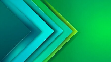Obraz premium Colorful abstract background with green and turquoise gradient. Simple arrow design. Vector illustration.