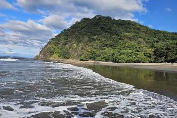 Pacific coast of Central America. Pacific Ocean coast in northern Costa Rica.