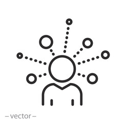 Influence Network Icon Vector Illustration