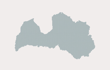Vector map of Latvia from points, dotted template