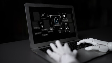 AI managing and encrypting sensitive data, monitoring cybersecurity threats, and ensuring regulatory compliance across digital systems for safe information protection Parse