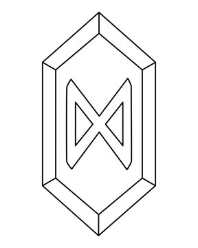 Dagaz is a rune of the Elder Futhark, symbolizing "day," dawn, transformation, breakthrough, and new beginnings, the transition from darkness to light. It aids in achieving goals, self-realization, an