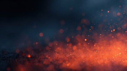 Glowing hot sparks drifting upward through a dark background, fiery ember particles forming a warm frame