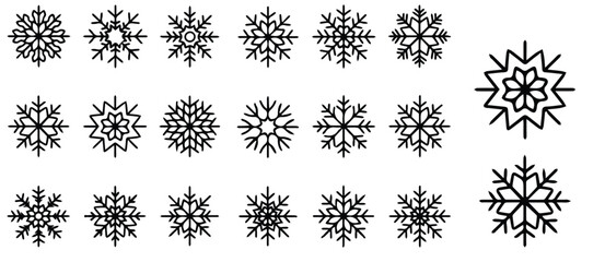 Delicate snowflakes create a festive winter mood for holiday cards, banners, or elegant seasonal designs.