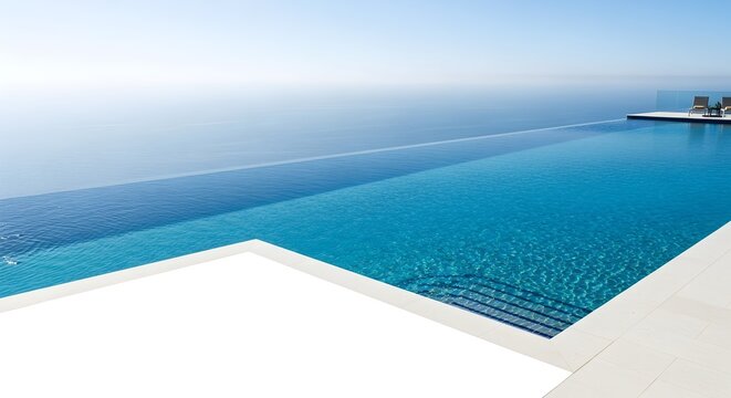 Infinity Pool Overlooking Expansive Ocean on a Clear Day