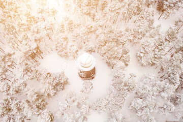 Old observatory tower in the Glen park. Tallinn, Estonia.