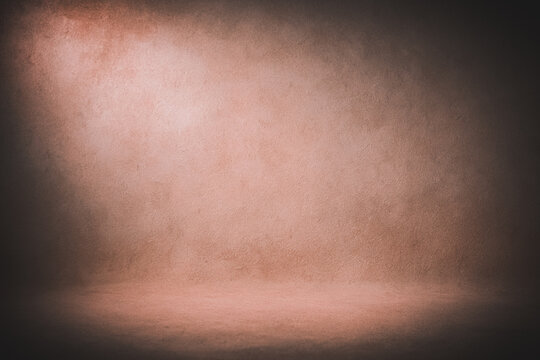 beige and brown gradient backdrop with a textured, vintage, or old master style finish. studio portraits or product photography background with copy space.