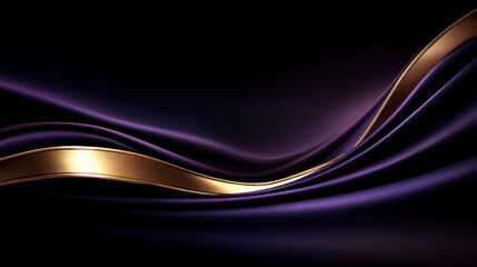 Elegant Flowing Purple and Gold Abstract Fabric Texture Background