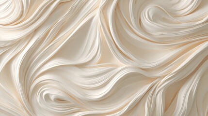 Creamy Elegant Swirls of Soft Whipped Texture on Light Background