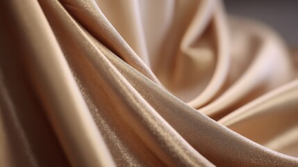 Soft Elegant Fabric Draping with Glossy Textures and Warm Tones