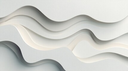Abstract White Waves Textures on a Light Background for Design Projects