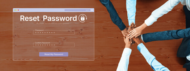 A web browser interface for the password reset function. This form allows a user to recover their account by entering and confirming a new, secure password for access. Fermion