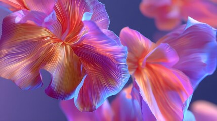 Beautiful Abstract Floral Design with Vibrant Colors and Texture