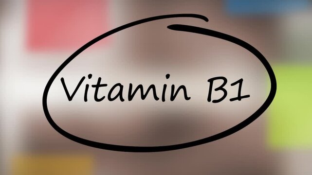 Vitamin B1 Black Marker Writing on Glass Surface