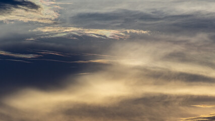 Cloudscape, Colored Clouds at Sunset