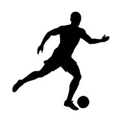 Soccer player silhouette vector