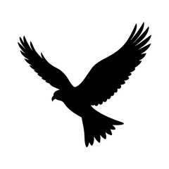 Obraz premium Flying bird silhouette vector