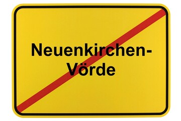 Illustration eines Ortsschildes der Gemeinde Neuenkirchen-Vörde in Niedersachsen	