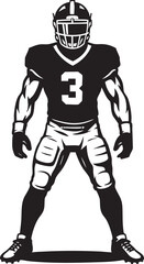American football player with number 3 on jersey.