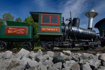 Washington cog railway at the  Beecher's pulpit